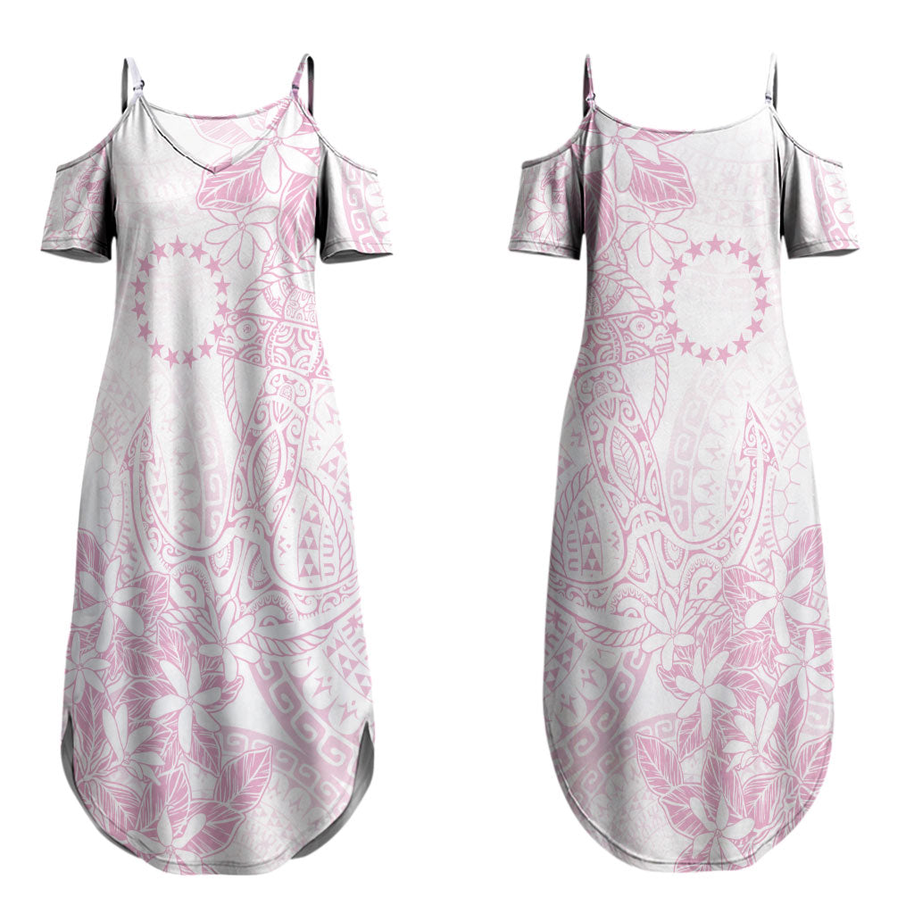 Candy Pink Kuki Airani Tapakau Couples Matching Summer Maxi Dress and Hawaiian Shirt Tribal Anchor Mix Tiare LT7 - Polynesian Pride