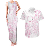 Candy Pink Kuki Airani Tapakau Couples Matching Tank Maxi Dress and Hawaiian Shirt Tribal Anchor Mix Tiare
