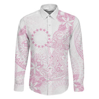 Candy Pink Kuki Airani Tapakau Family Matching Long Sleeve Bodycon Dress and Hawaiian Shirt Tribal Anchor Mix Tiare