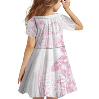 Candy Pink Kuki Airani Tapakau Family Matching Off Shoulder Short Dress and Hawaiian Shirt Tribal Anchor Mix Tiare