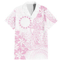 Candy Pink Kuki Airani Tapakau Family Matching Short Sleeve Bodycon Dress and Hawaiian Shirt Tribal Anchor Mix Tiare