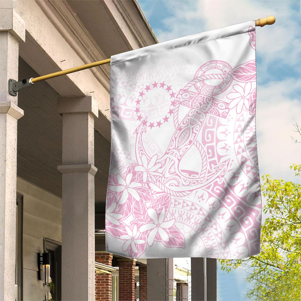 Candy Pink Kuki Airani Tapakau Garden Flag Tribal Anchor Mix Tiare LT7 House Flag Candy Pink - Polynesian Pride