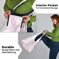 Candy Pink Kuki Airani Tapakau Grocery Bag Tribal Anchor Mix Tiare