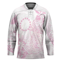 Candy Pink Kuki Airani Tapakau Hockey Jersey Tribal Anchor Mix Tiare