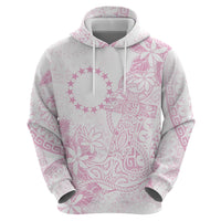 Candy Pink Kuki Airani Tapakau Hoodie Tribal Anchor Mix Tiare