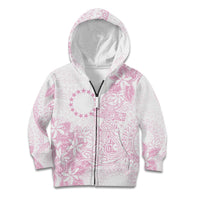 Candy Pink Kuki Airani Tapakau Kid Hoodie Tribal Anchor Mix Tiare