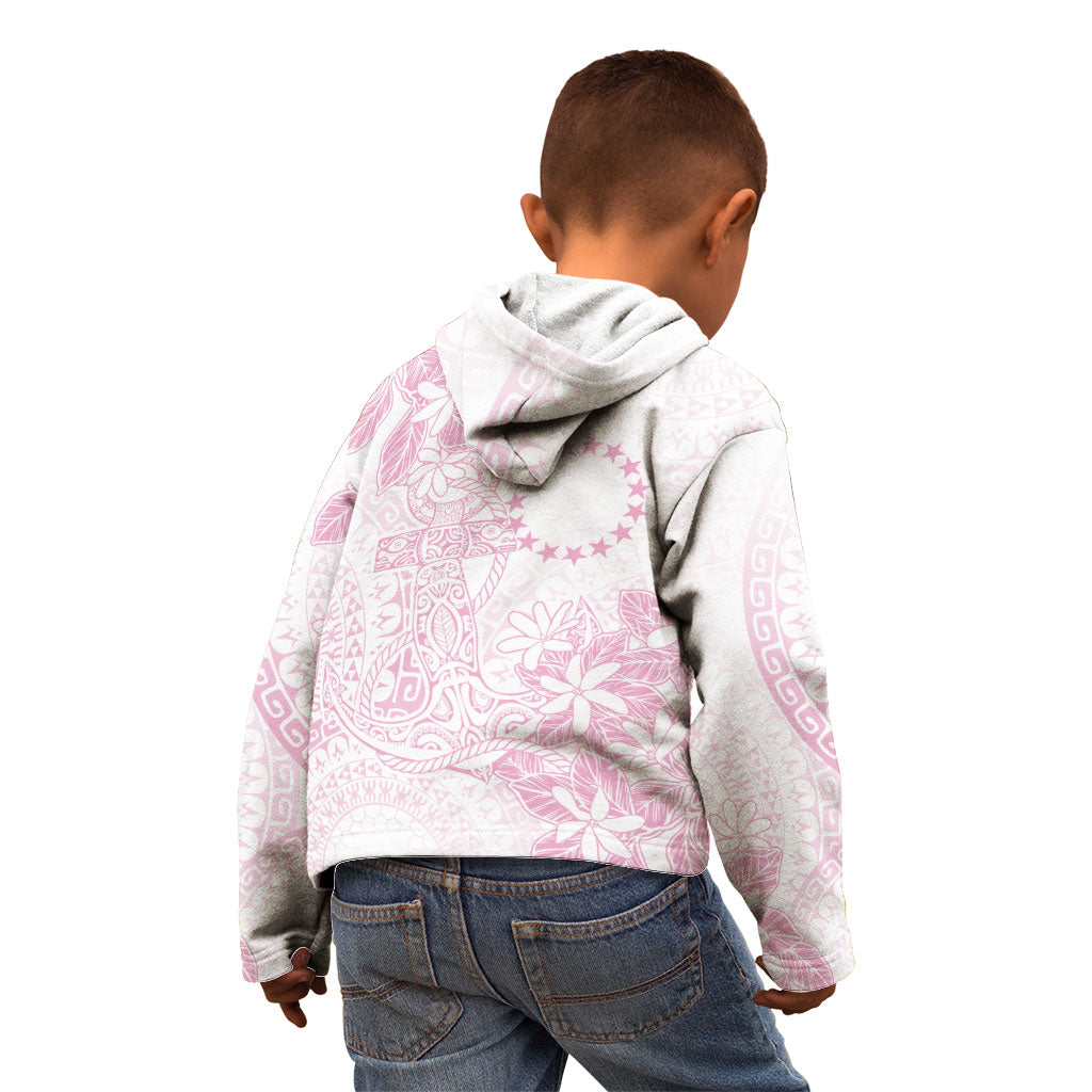 Candy Pink Kuki Airani Tapakau Kid Hoodie Tribal Anchor Mix Tiare