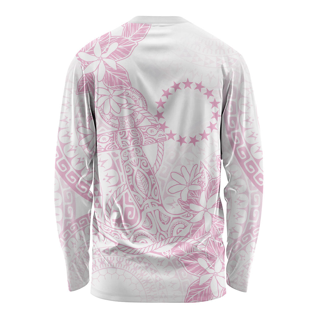 Candy Pink Kuki Airani Tapakau Long Sleeve Shirt Tribal Anchor Mix Tiare