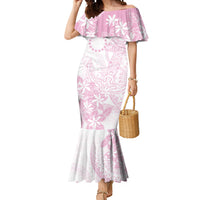 Candy Pink Kuki Airani Tapakau Mermaid Dress Tribal Anchor Mix Tiare