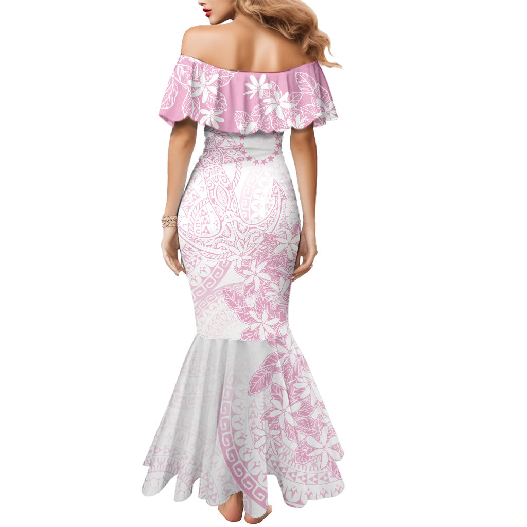 Candy Pink Kuki Airani Tapakau Mermaid Dress Tribal Anchor Mix Tiare