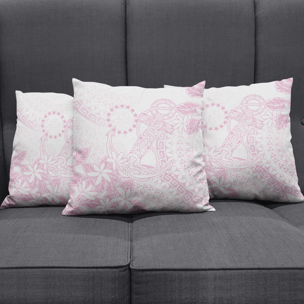 Candy Pink Kuki Airani Tapakau Pillow Cover Tribal Anchor Mix Tiare