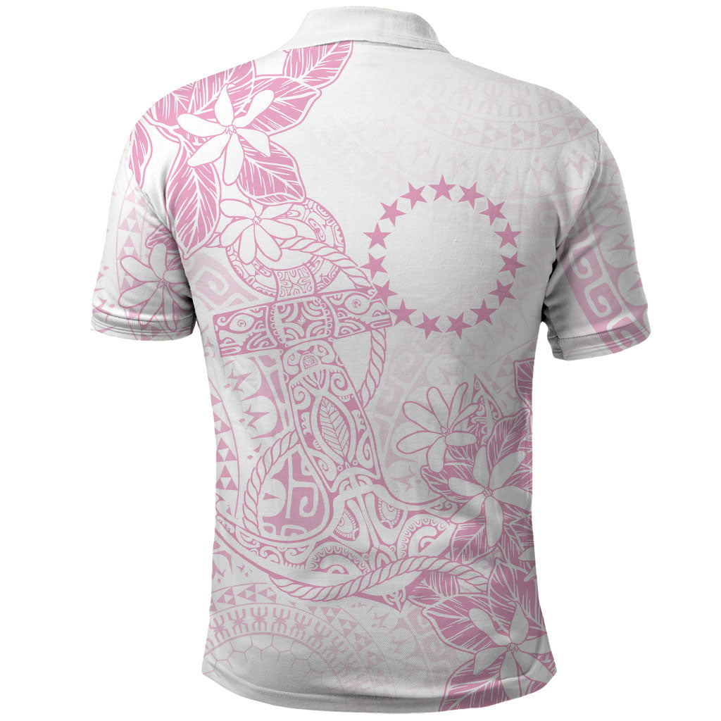 Candy Pink Kuki Airani Tapakau Polo Shirt Tribal Anchor Mix Tiare
