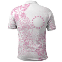 Candy Pink Kuki Airani Tapakau Polo Shirt Tribal Anchor Mix Tiare