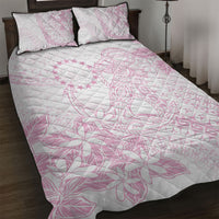 Candy Pink Kuki Airani Tapakau Quilt Bed Set Tribal Anchor Mix Tiare