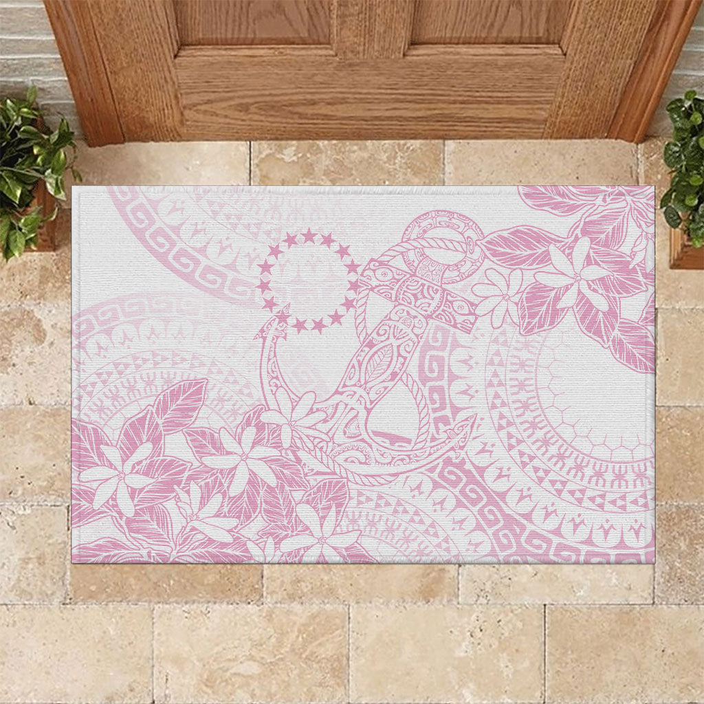 Candy Pink Kuki Airani Tapakau Rubber Doormat Tribal Anchor Mix Tiare LT7 Candy Pink - Polynesian Pride