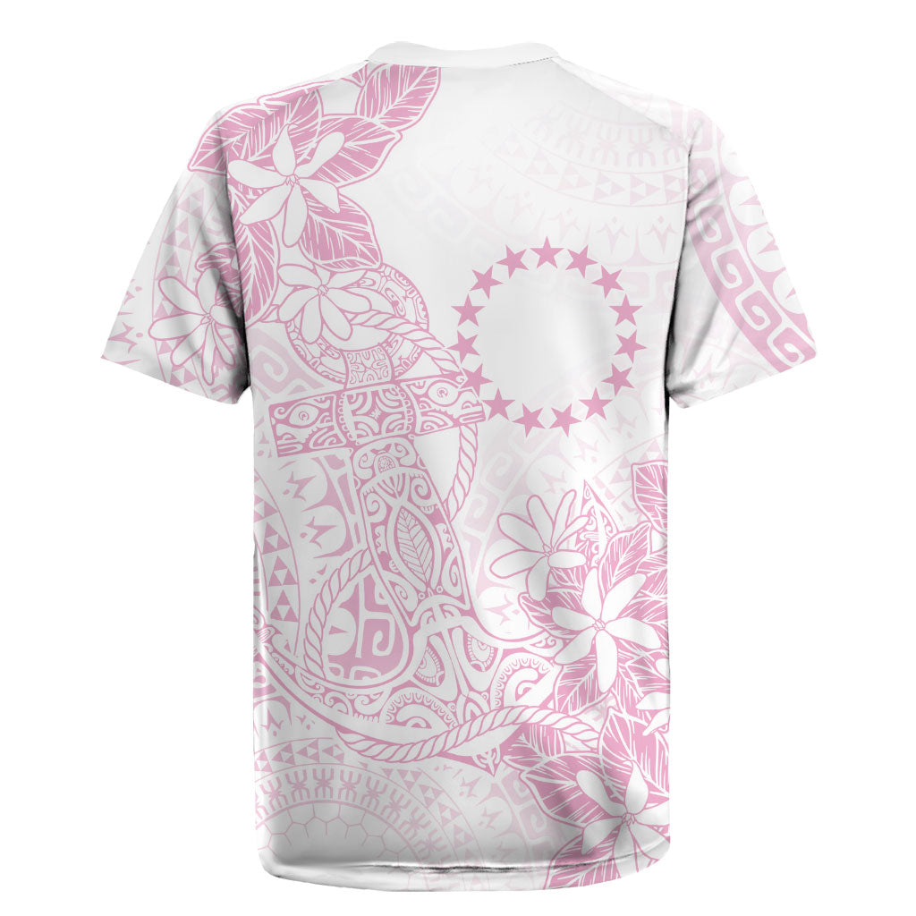 Candy Pink Kuki Airani Tapakau Rugby Jersey Tribal Anchor Mix Tiare