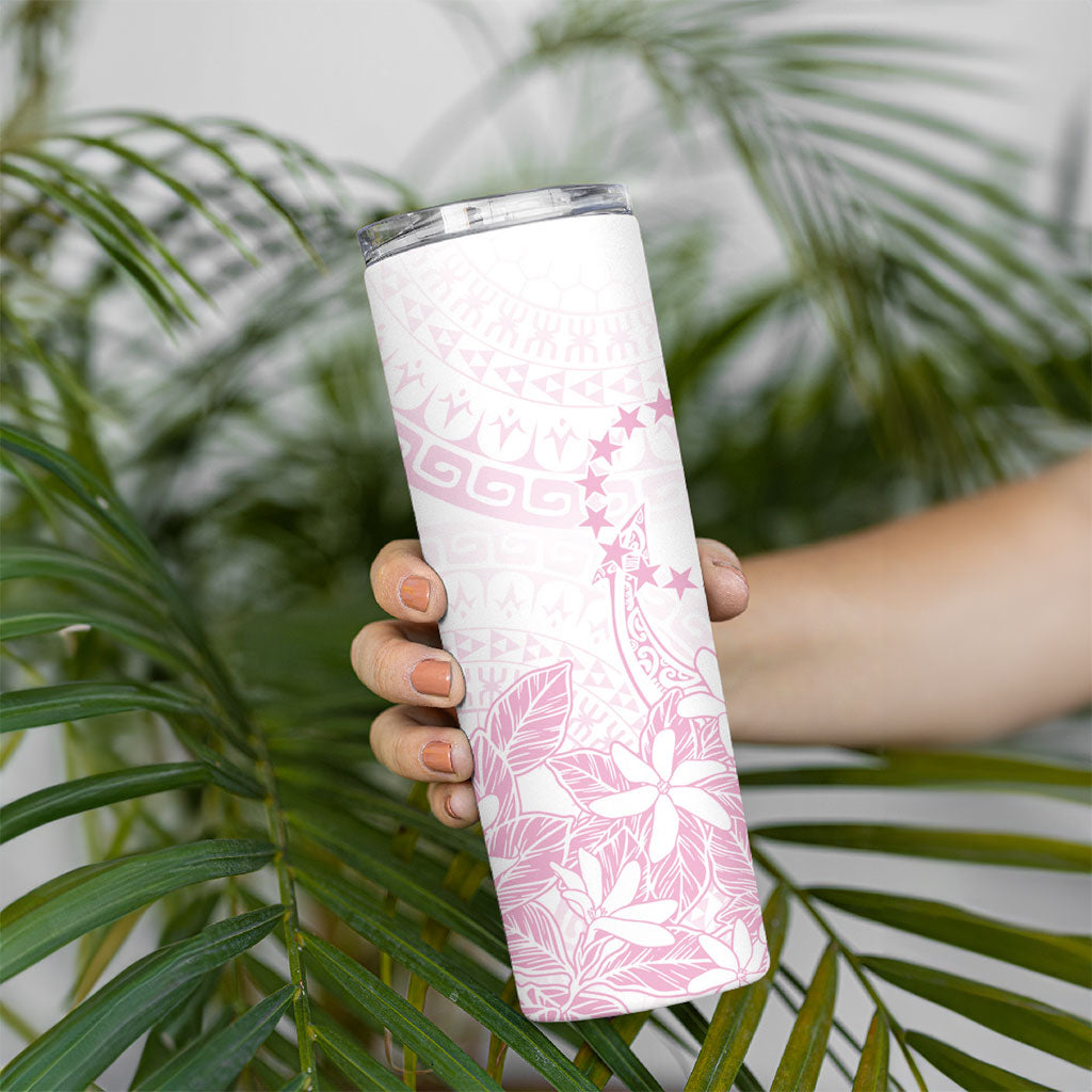 Candy Pink Kuki Airani Tapakau Skinny Tumbler Tribal Anchor Mix Tiare