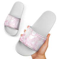 Candy Pink Kuki Airani Tapakau Slide Sandals Tribal Anchor Mix Tiare