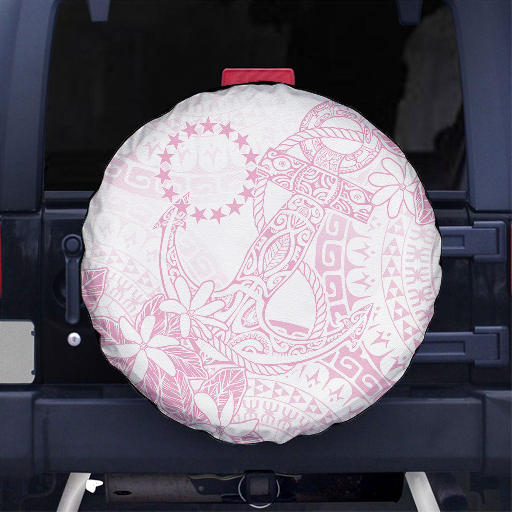 Candy Pink Kuki Airani Tapakau Spare Tire Cover Tribal Anchor Mix Tiare