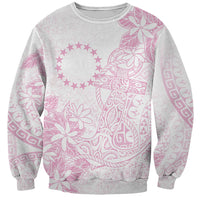 Candy Pink Kuki Airani Tapakau Sweatshirt Tribal Anchor Mix Tiare