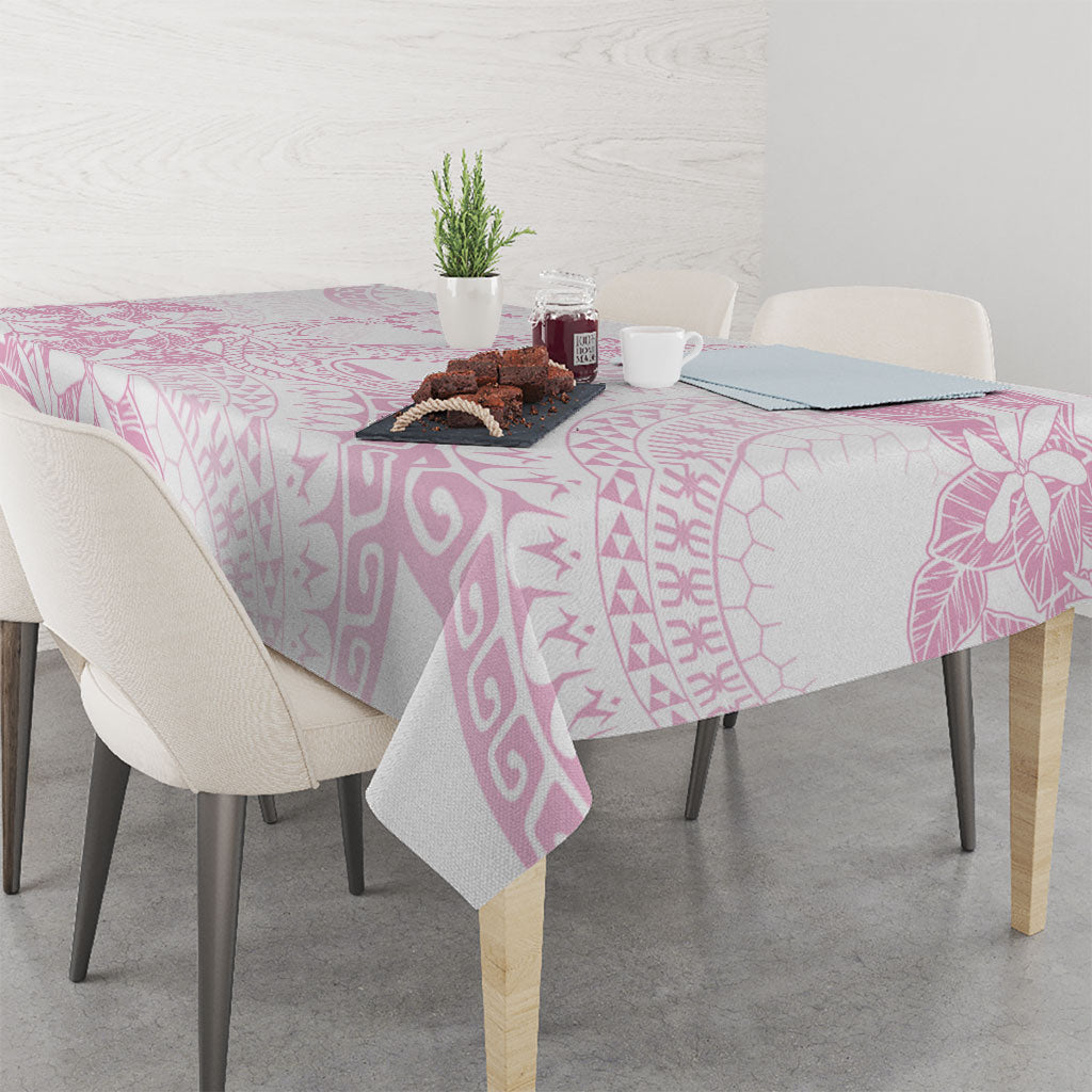 Candy Pink Kuki Airani Tapakau Tablecloth Tribal Anchor Mix Tiare