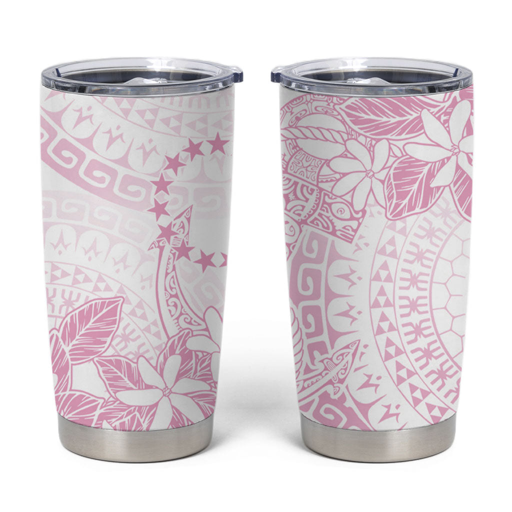 Candy Pink Kuki Airani Tapakau Tumbler Cup Tribal Anchor Mix Tiare