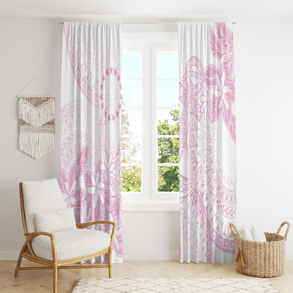 Candy Pink Kuki Airani Tapakau Window Curtain Tribal Anchor Mix Tiare