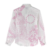 Candy Pink Kuki Airani Tapakau Women Casual Shirt Tribal Anchor Mix Tiare