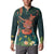Hawaii Hula Girl Vintage Button Sweatshirt Tropical Forest