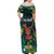 Hawaii Hula Girl Vintage Family Matching Off Shoulder Maxi Dress and Hawaiian Shirt Tropical Forest