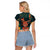 Hawaii Hula Girl Vintage Raglan Cropped T Shirt Tropical Forest