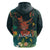 Hawaii Hula Girl Vintage Zip Hoodie Tropical Forest
