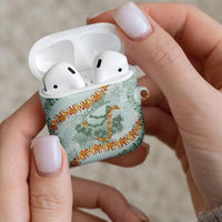 Hawaii Kaho'olawe Island Flowers Lei AirPods Case Silver Hinahina Kū Kahakai