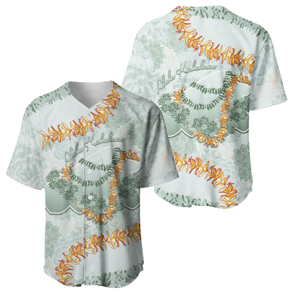 Hawaii Kaho'olawe Island Flowers Lei Baseball Jersey Silver Hinahina Kū Kahakai