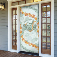 Hawaii Kaho'olawe Island Flowers Lei Door Cover Silver Hinahina Kū Kahakai