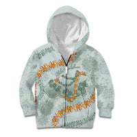 Hawaii Kaho'olawe Island Flowers Lei Kid Hoodie Silver Hinahina Kū Kahakai
