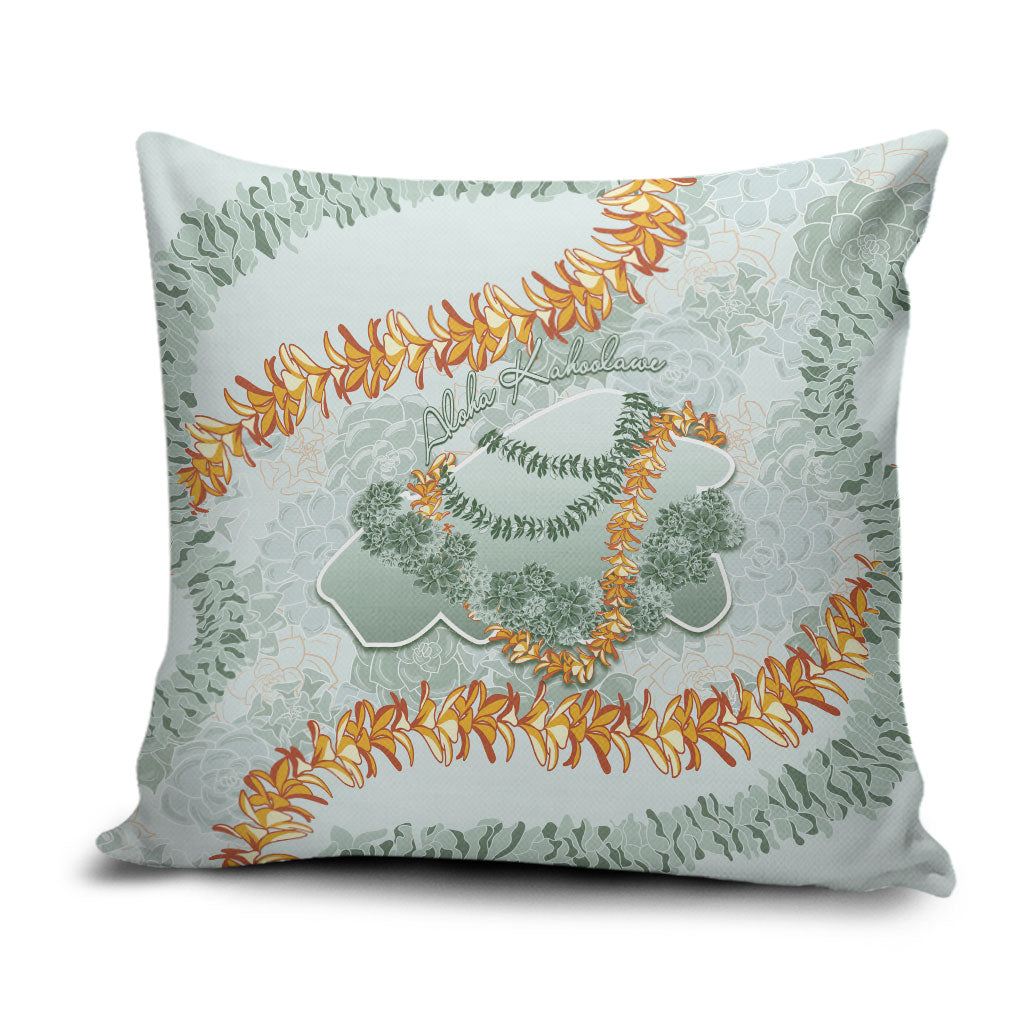 Hawaii Kaho'olawe Island Flowers Lei Pillow Cover Silver Hinahina Kū Kahakai