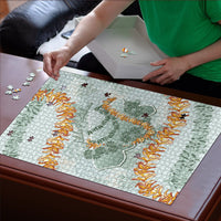 Hawaii Kaho'olawe Island Flowers Lei Puzzle Silver Hinahina Kū Kahakai