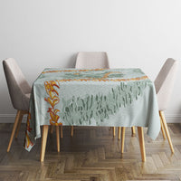 Hawaii Kaho'olawe Island Flowers Lei Tablecloth Silver Hinahina Kū Kahakai