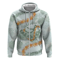 Hawaii Kaho'olawe Island Flowers Lei Zip Hoodie Silver Hinahina Kū Kahakai