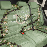 Hawaii Molokai Island Flowers Lei Back Car Seat Cover Kukui Nut Mossy Green