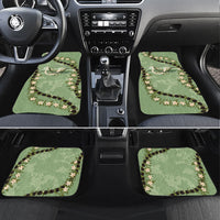Hawaii Molokai Island Flowers Lei Car Mats Kukui Nut Mossy Green