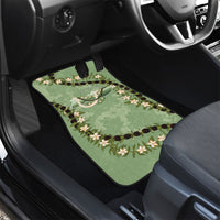 Hawaii Molokai Island Flowers Lei Car Mats Kukui Nut Mossy Green