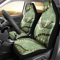 Hawaii Molokai Island Flowers Lei Car Seat Cover Kukui Nut Mossy Green