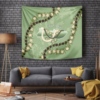 Hawaii Molokai Island Flowers Lei Tapestry Kukui Nut Mossy Green