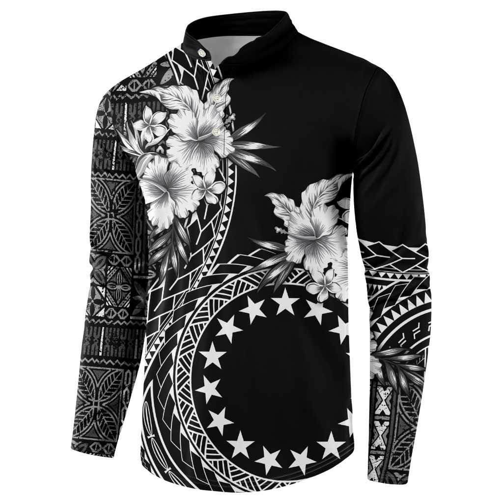 Kia Orana Cook Islands Button Sweatshirt Tiare and Stars