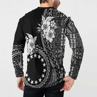 Kia Orana Cook Islands Button Sweatshirt Tiare and Stars