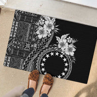 Kia Orana Cook Islands Rubber Doormat Tiare and Stars