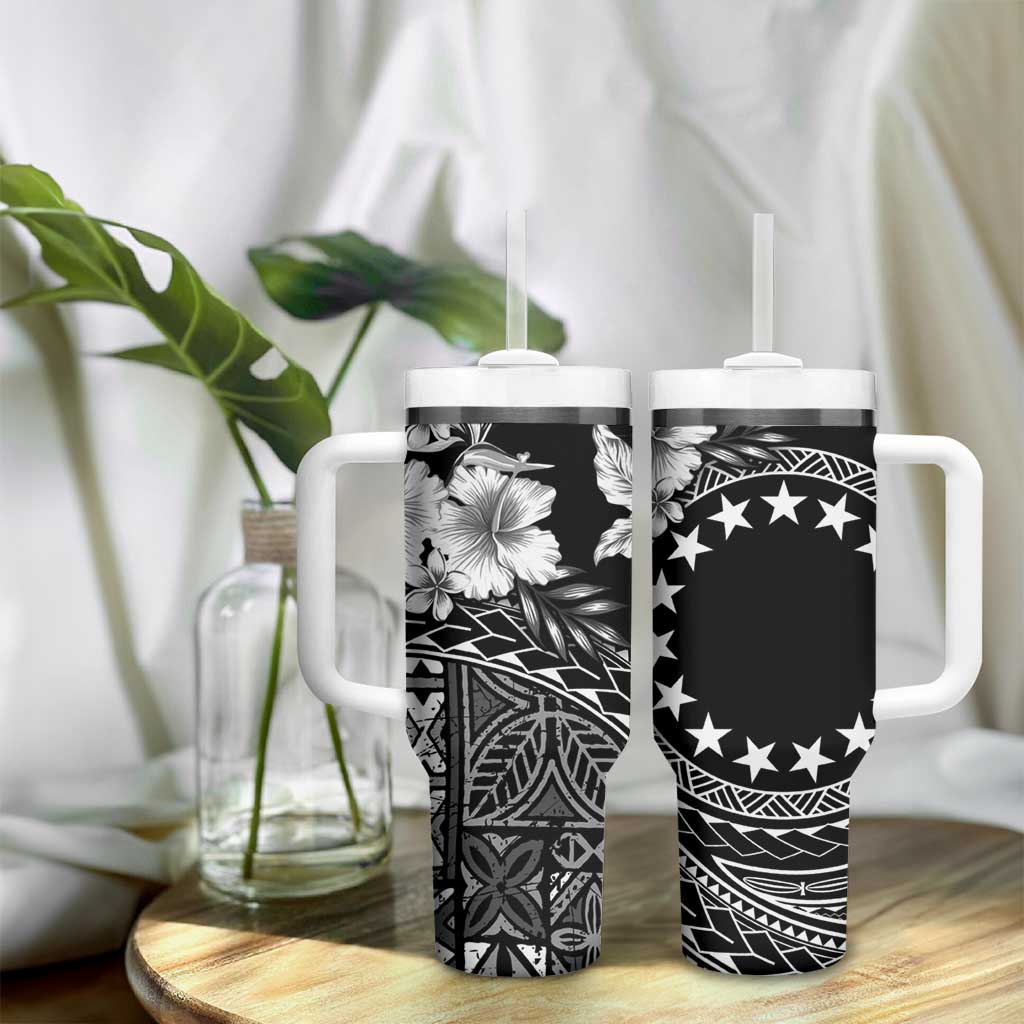 Kia Orana Cook Islands Tumbler With Handle Tiare & Stars