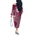Kia Orana Cook Islands Off The Shoulder Long Sleeve Dress Tiare and Stars - Maroon